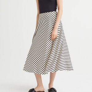 Satin Striped Skirt